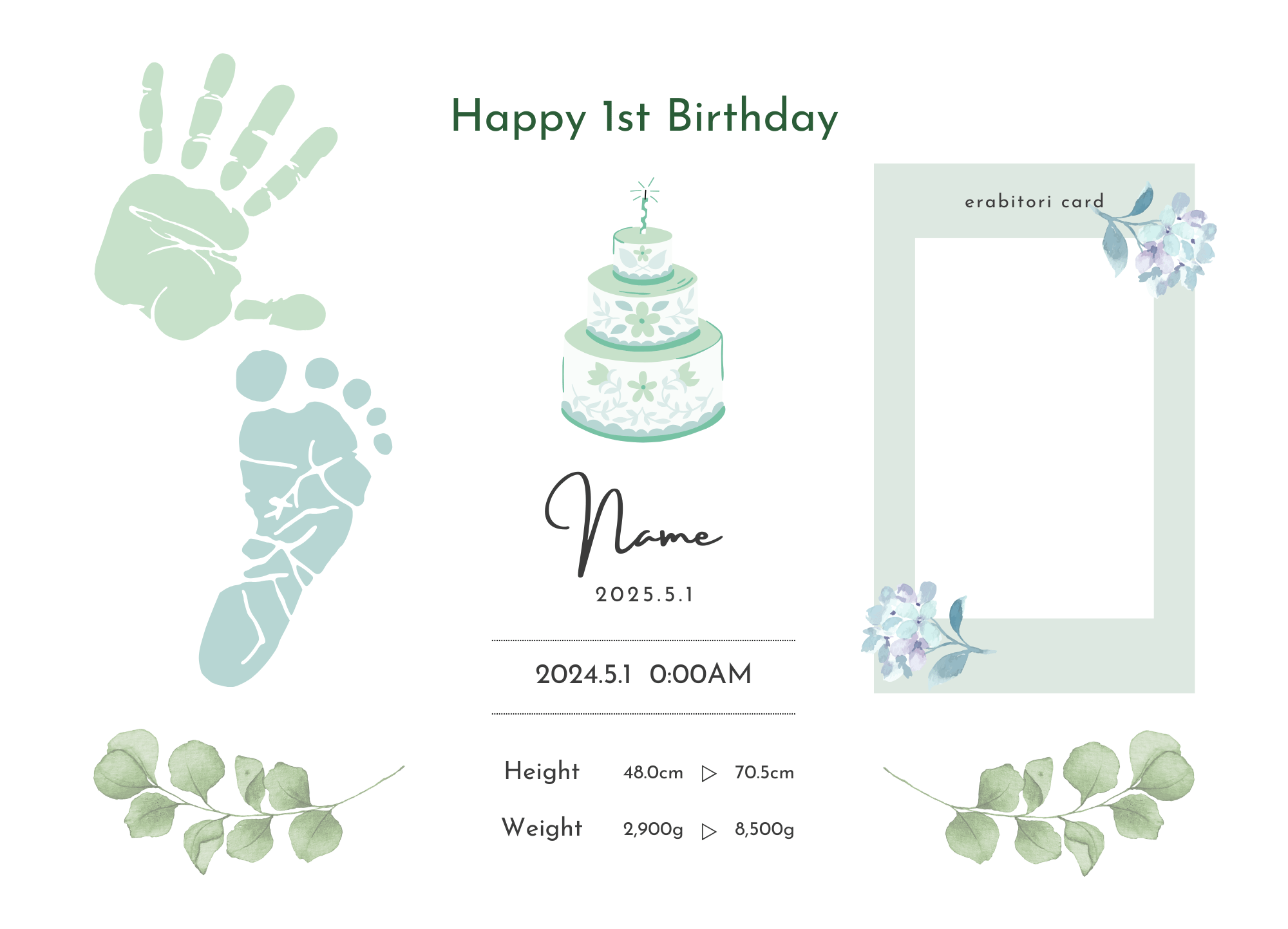 1st Birthday 記念ポスター