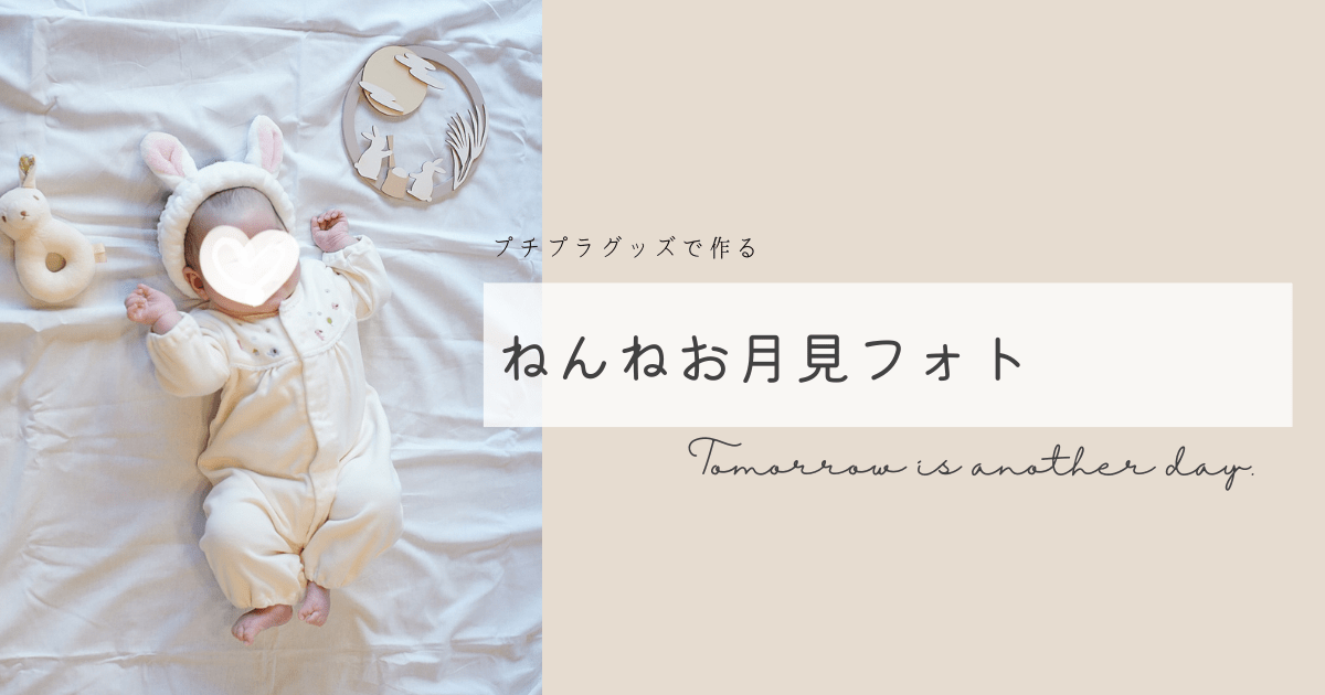 ねんねお月見フォト