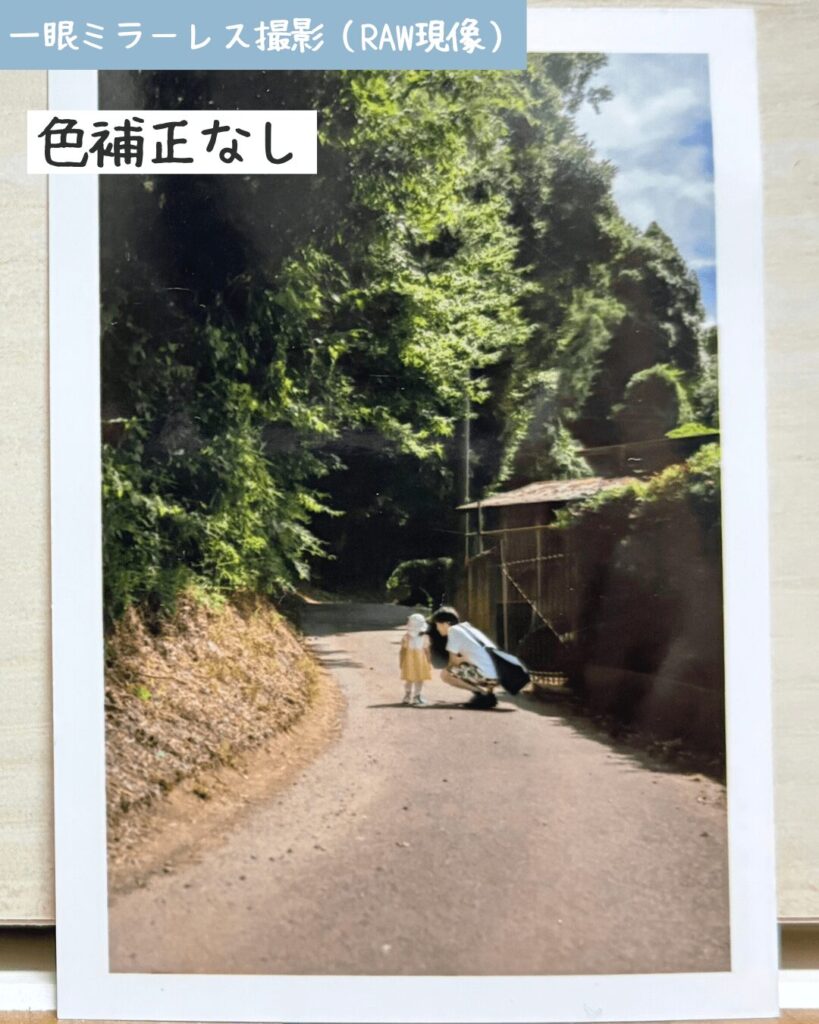 一眼レタッチあり色補正なし