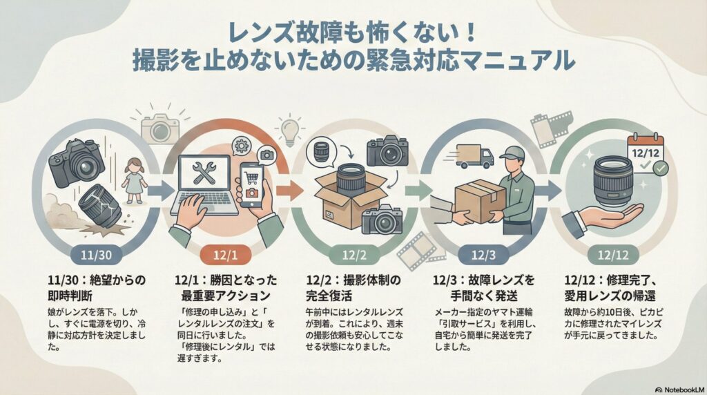 レンズを壊しても撮影を止めなくていい